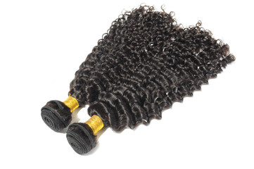 Virgin remy kinky curly black human hair weaves extensions bundles
