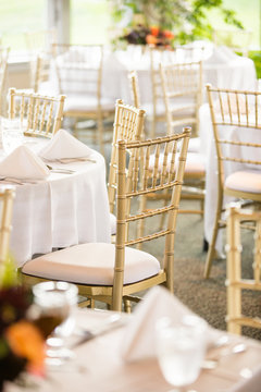 Gold and White Chiavari Chair