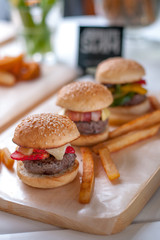 several kind of mini hamburger