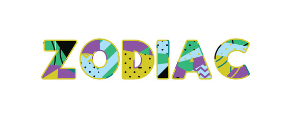 Zodiac Concept Word Art Illustration