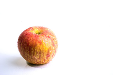 Apple on white