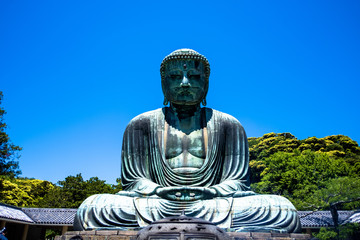 The statue of Amida Buddha at Kōtoku-in, Japan
