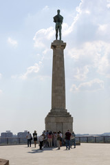 Fototapeta na wymiar Belgrade, Serbia - July 31, 2017: Monument to the Winner in the territory of the Belgrade Fortress