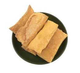 Crunchy Puff Snack Bakery Food Also Know As Khari Indian Tea Time Snack isolated on white background 