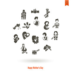 Happy Mothers Day Icons