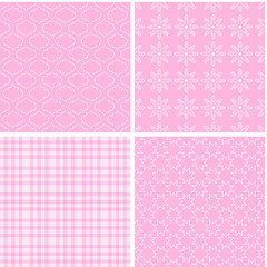 Pastel retro different vector seamless patterns