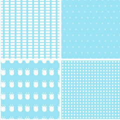 Pastel retro different vector seamless patterns