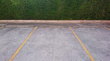 Obraz premium Empty parking with yellow marking