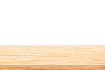 Wood table isolate on white background, wood floor - Can used for display or montage or mock up your products. 