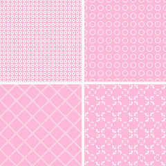 Retro different vector seamless patterns.