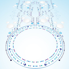 Obraz premium Vector background in the concept of technology.