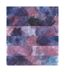 Abstract illustration of hand-drawn watercolor painting seamless violet elements
