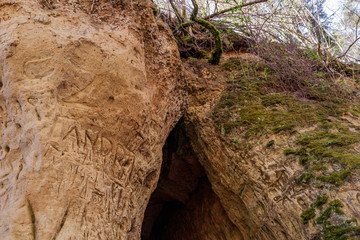Latvia Deep in the forest between the trees, the Mars chamber is in the clay land