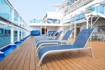 Beach chairs on the deck