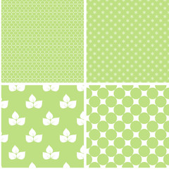 Baby pastel different vector seamless patterns.