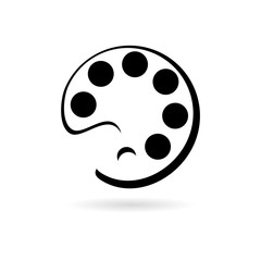 Painting icon, Flat Colorful Palette