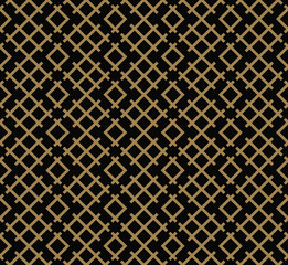 seamless geometric pattern by stripes line . Seamless vector background. Black texture.