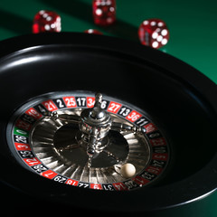 Casino Roulette Game. Casino Gambling Concept