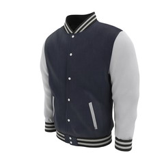 Baseball Jacket on white. 3D illustration