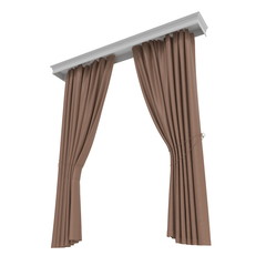 Classic curtain. Isolated on white. 3D illustration