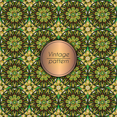 Abstract geometric retro seamless pattern. Vector background.