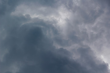 Dark clouds before heavy raining 