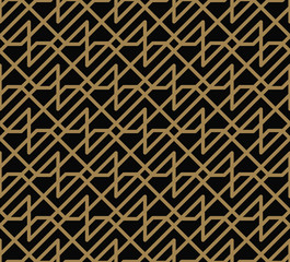 seamless geometric pattern by stripes line . Seamless vector background. Black texture.