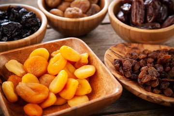 A mix of dried fruit
