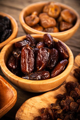 A mix of dried fruit