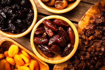 A mix of dried fruit