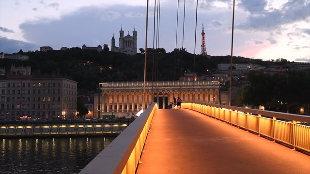 Lyon blue hour