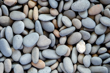 Abstract background texture, Colorful sea stones, top view