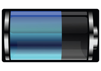 Glossy Blue Battery - 204044160