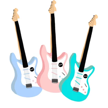 パステルカラーのギター 白背景の可愛いイラスト Stock Illustration Adobe Stock パステルカラーのギター 白背景の可愛いイラスト Stock Illustration Adobe Stock