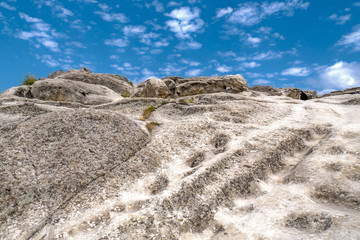 Beautiful summer landscape with boulders and sky