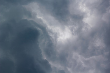 Dark clouds before heavy raining 