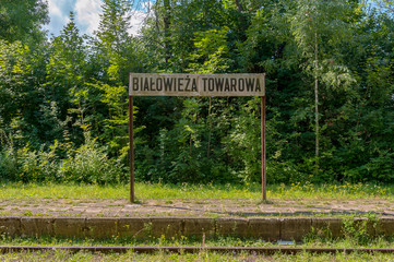 Stacja kolejowa Białowieża Towarowa - obrazy, fototapety, plakaty