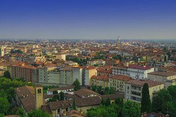 Fototapeta na wymiar cityscape of Bergamo, Italy view