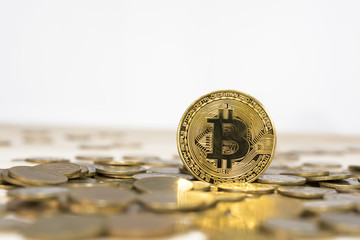 Bitcoin Cryptocurrency Digital Bit Coin BTC Currency Technology Business Internet Concept.