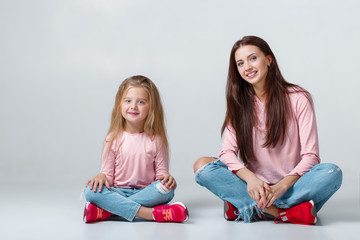 young mother and daughter together