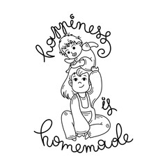 Cute cartoon kids. Vector and illustration.