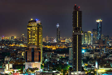 Bangkok Cityscape at Twilight Time