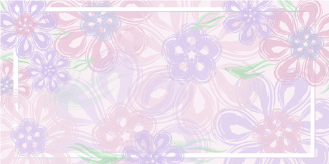 Fototapeta na wymiar Beautiful gentle floral background for mother's day, women's day, wedding. Vector for greeting card, invitation, poster, business card, place for your text.