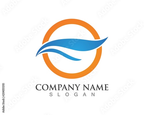 wave logos icons stock