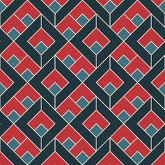 Retro pattern fabric. Vector geometric wallpaper. Interior design. Fashion concept. Tiled ornament.