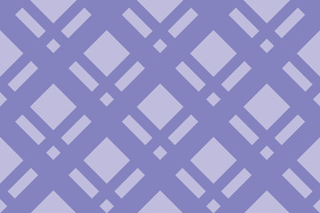 Geometric seamless pattern with intersecting lines, grids, cells. Criss-cross violet background in traditional tile style.