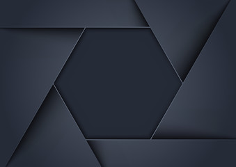 Metallic Gray Background Formed as Hexagonal Shape - Abstract Geometrical Illustration, Vector Graphic