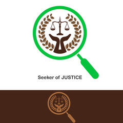 seeker of justice logotype isolated