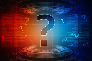

2d illustration question mark