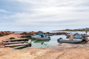 View of a rocky coast in the morning